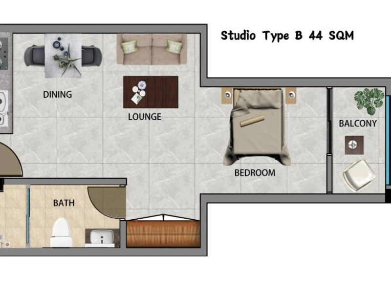 Studio Floor Plan Urban Park Apartments