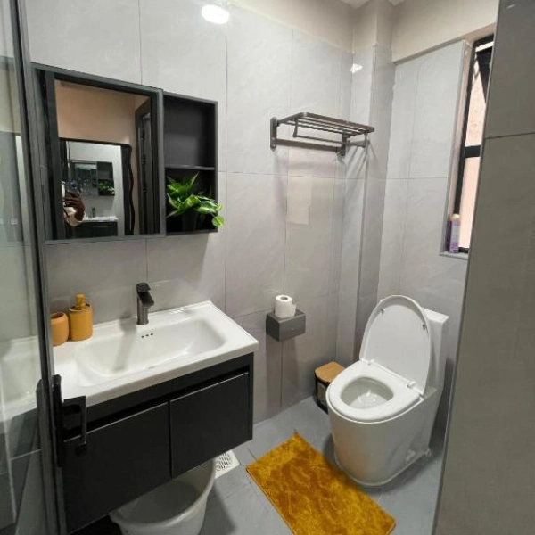 Modern bathroom at Kindaruma Home Apartments for Rent Kilimani