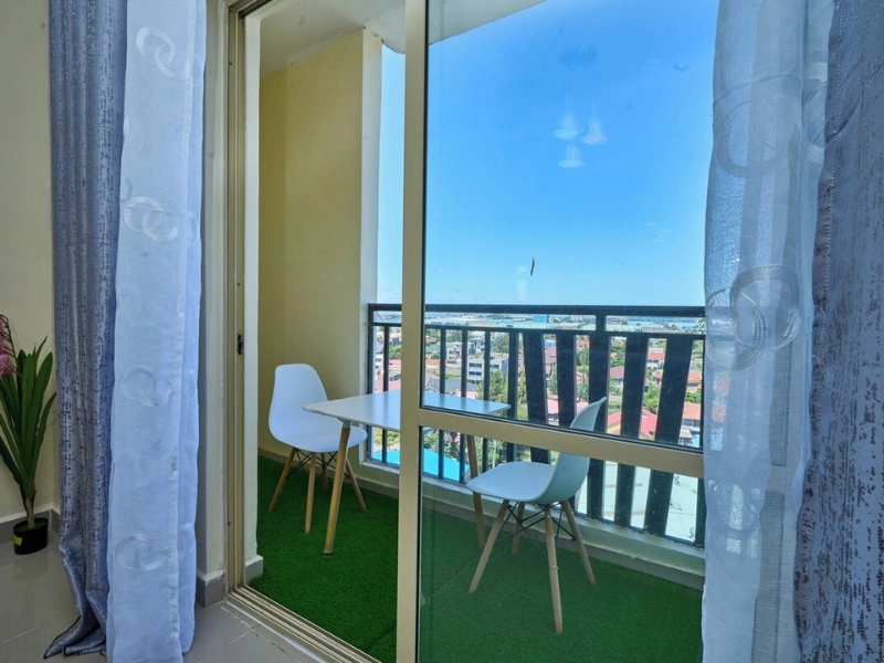 Balcony of a Luxore studio apartment, Syokimau