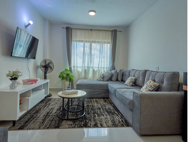 Luxore 2 bedroom sitting room interior Syokimau 82sqm