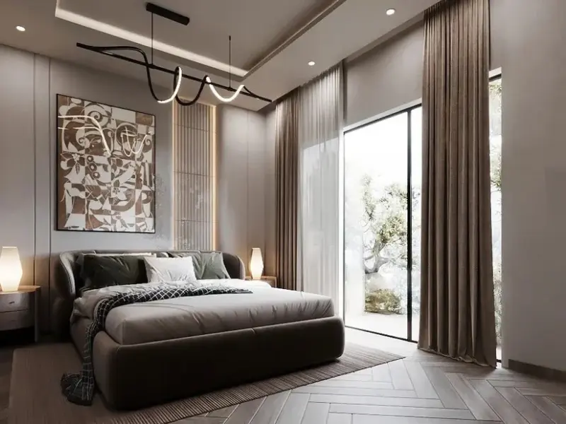 Open kitchens and dining at Ostrea Karen Villas with library home office